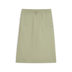 HER COMFORT WOVEN HIGH-WAIST SKIRT. 